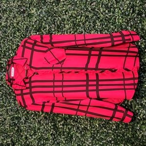 Red & Black Blouse (Best fits for a L/XL)